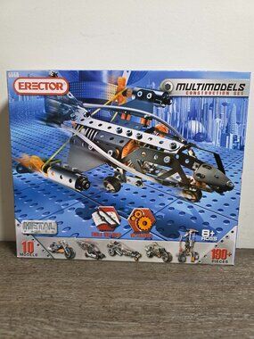 NEW Erector Multimodels Construction Set #5550 190+ Pieces 10 Models Retired